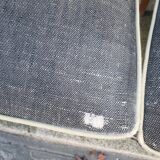 8 vintage chairs lined grey black