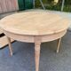 Round dining table Louis Philippe stripped in raw solid cherry wood Italy