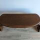Old church organ bench in Art Nouveau style made of solid oak.