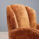 Vintage velvet armchair design Italy 1940s-1950s