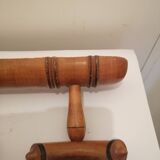 Varnished bamboo coat rack