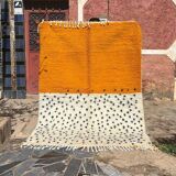 Handmade natural wool rug, size 100 x 200 cm