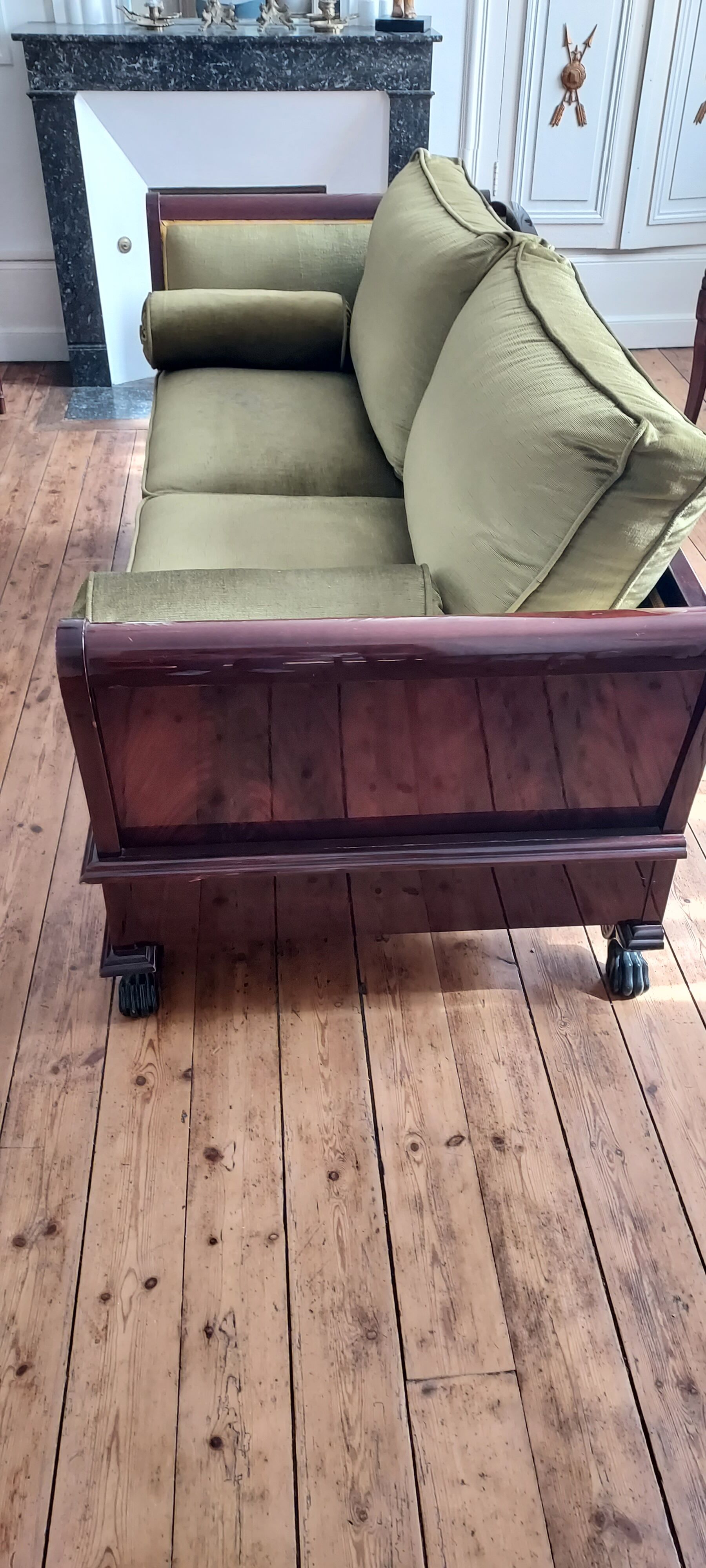 Empire style mahogany bench