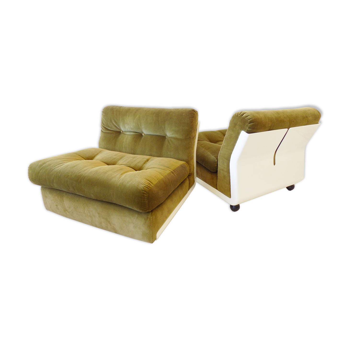 C&B Italia Amanta set of 2 lounge chairs by Mario Bellini 70s