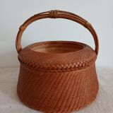Woven bamboo basket and ceramic. Philippines.