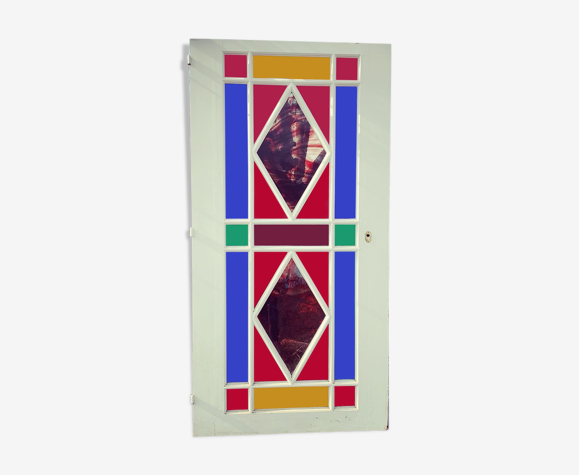 Porte vitraux colorés