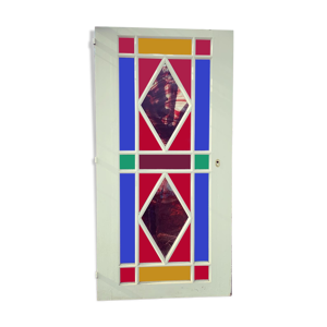 Porte vitraux colorés