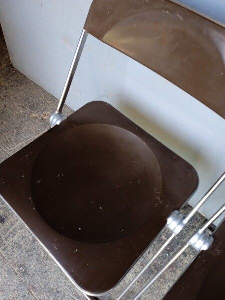 Pair 2 Piretti chairs / plia castelli signed