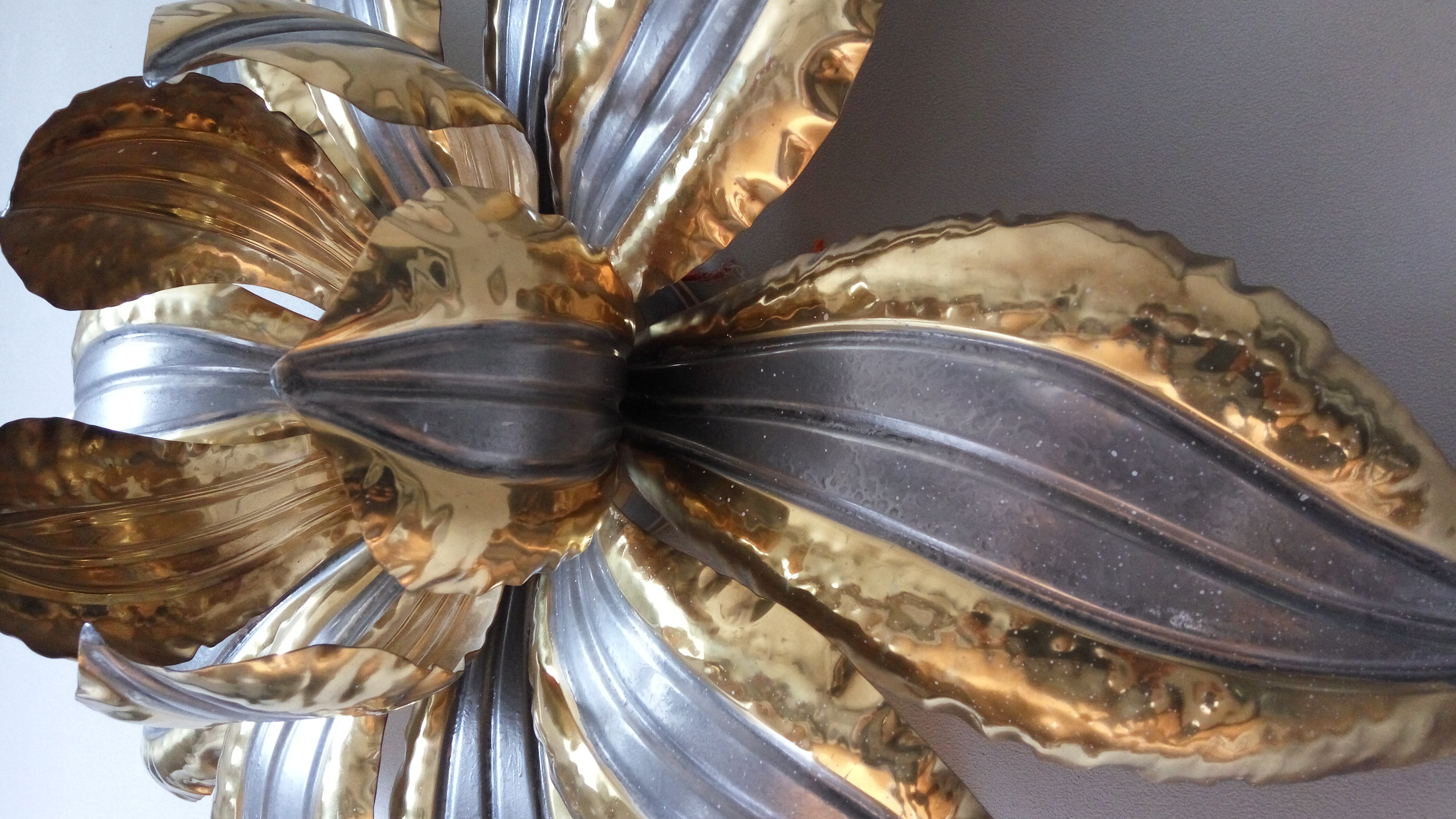 Brass flower applique