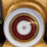 Limoges plate Chastagner & Cie – double gilding – with box
