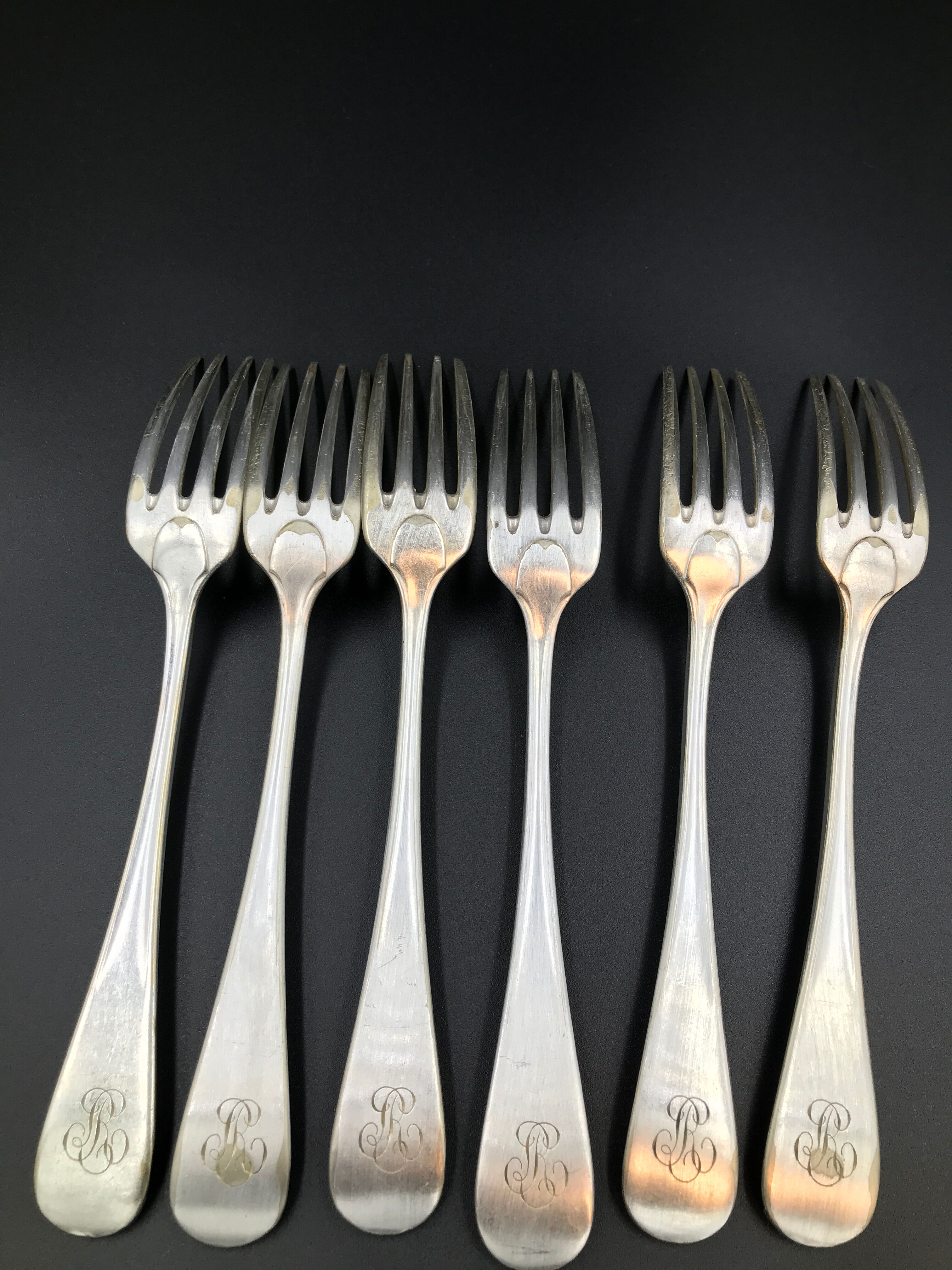 Silver series 5 spoons 6 vintage silver forks
