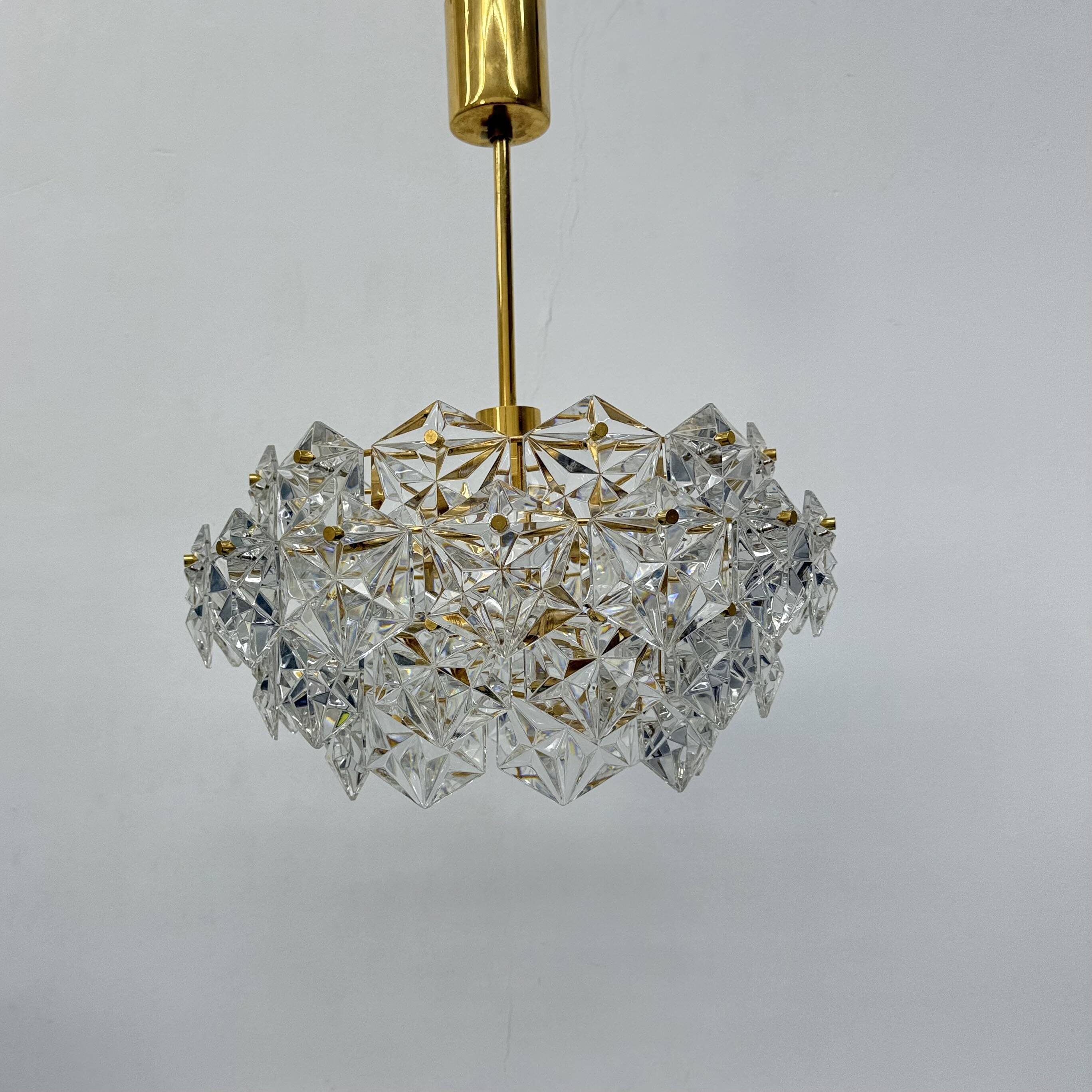 Kinkeldy chandelier with crystal , 1970s