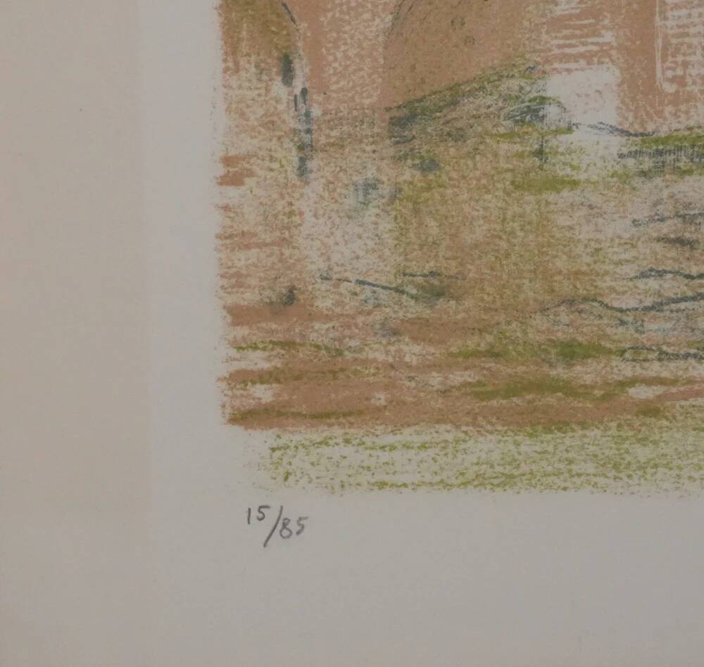 Paul Collomb : Pont de Paris, lithographie originale signée