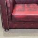 1980s Red 2-Seater Chesterfield Sofa