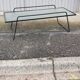 Table basse vintage fer forgé et verre