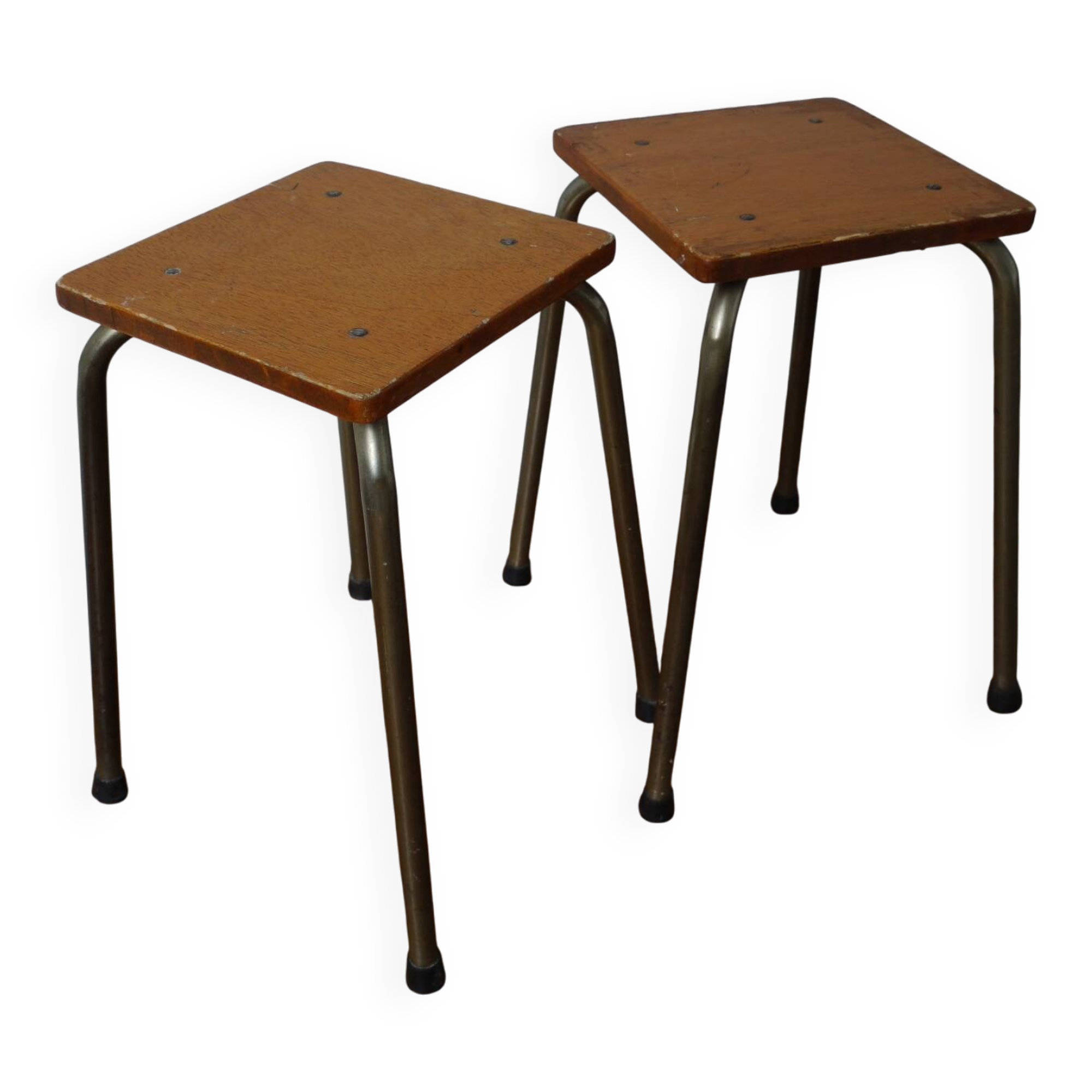 Lot de 2 tabourets industriel vintage