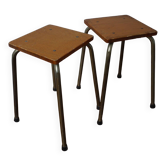 Lot de 2 tabourets industriel vintage