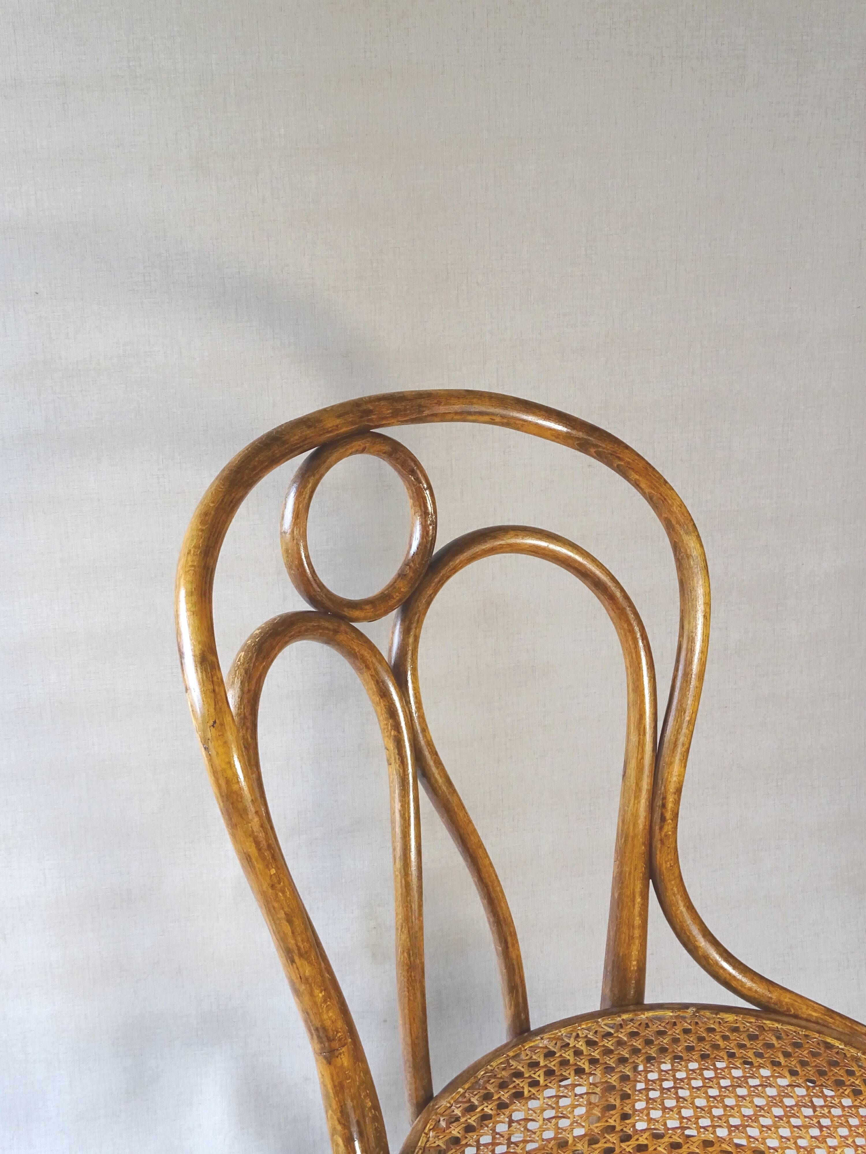 Engelstuhl cane bistro chair by Hofmann Austria