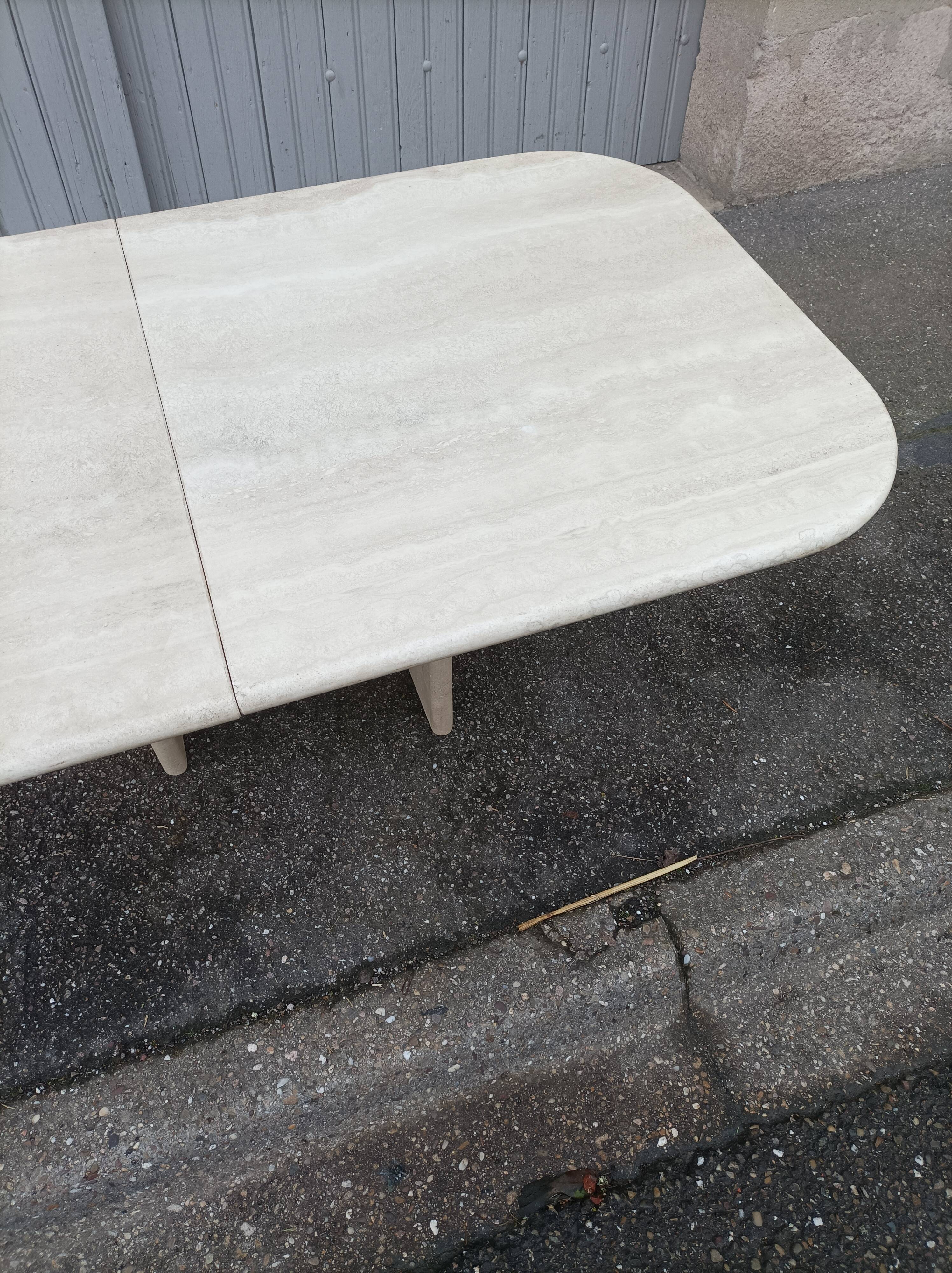 Table basse vintage travertin