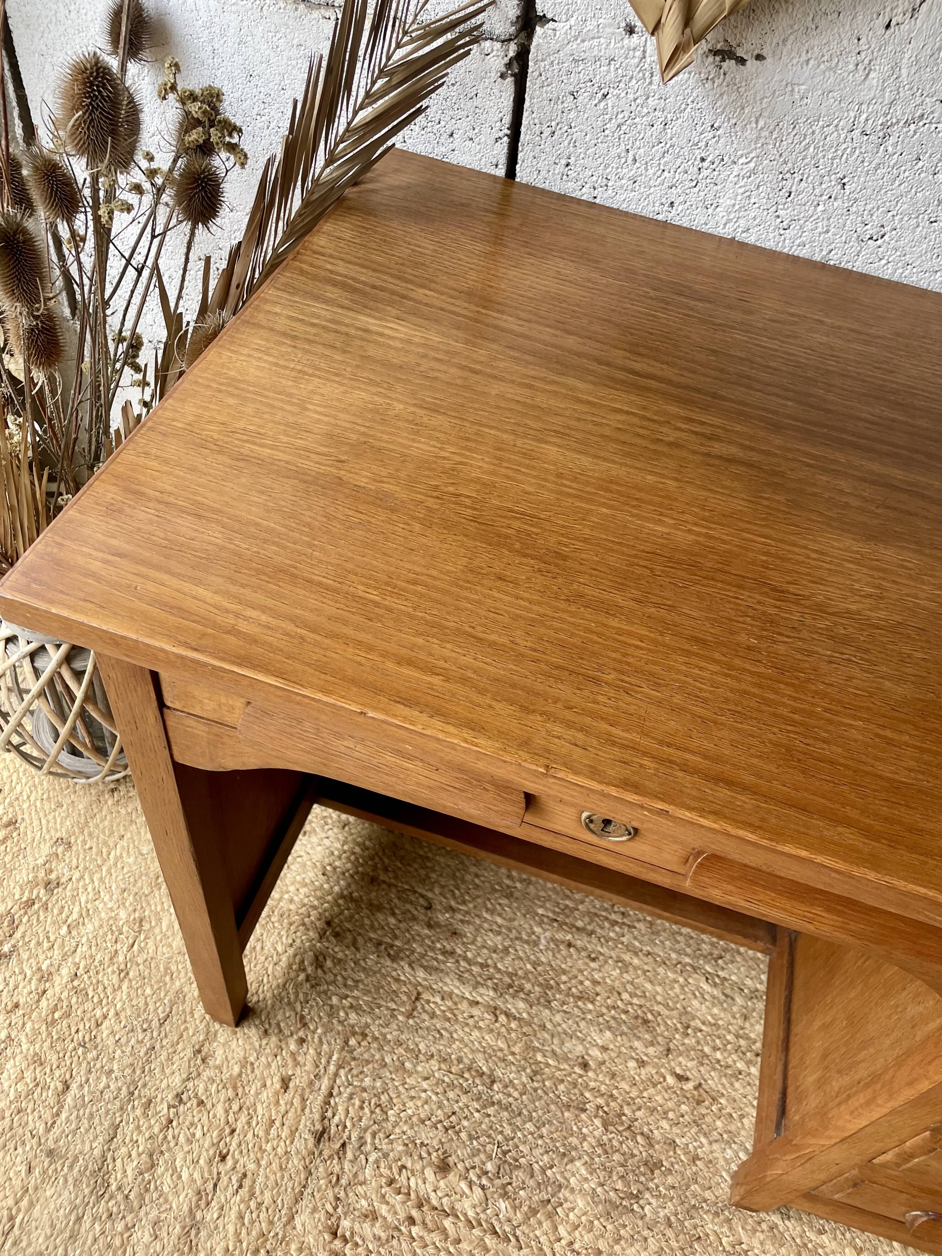 1950s oak desk