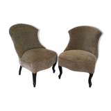 Pair of vintage chairs mid-century toad shape