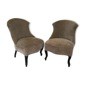 Pair of vintage chairs mid-century toad shape