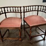 Pair of Renaissance-style corner chairs