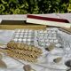 Set of 10 Vintage Cut Crystal Knife Rests // Tableware
