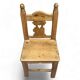 Chaise en bois primitive style brutaliste 19e siècle