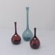 Set of 3 arthur percy scandinavian tulip vases for gullaskruf 1950