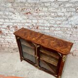 Low showcase in rosewood veneer of the regency xviii th century