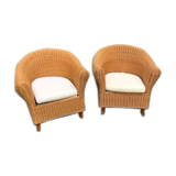 Pair of rattan chairs