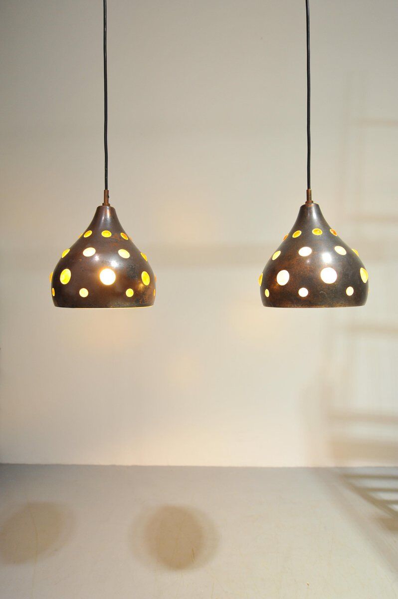 Set of 2x Ceiling lamps in the style of Nanny Still, 1960s
