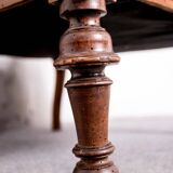 Antique lacquered wooden armchair with burgundy fabric, carved, before 1890.