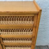 Rattan chest of drawers