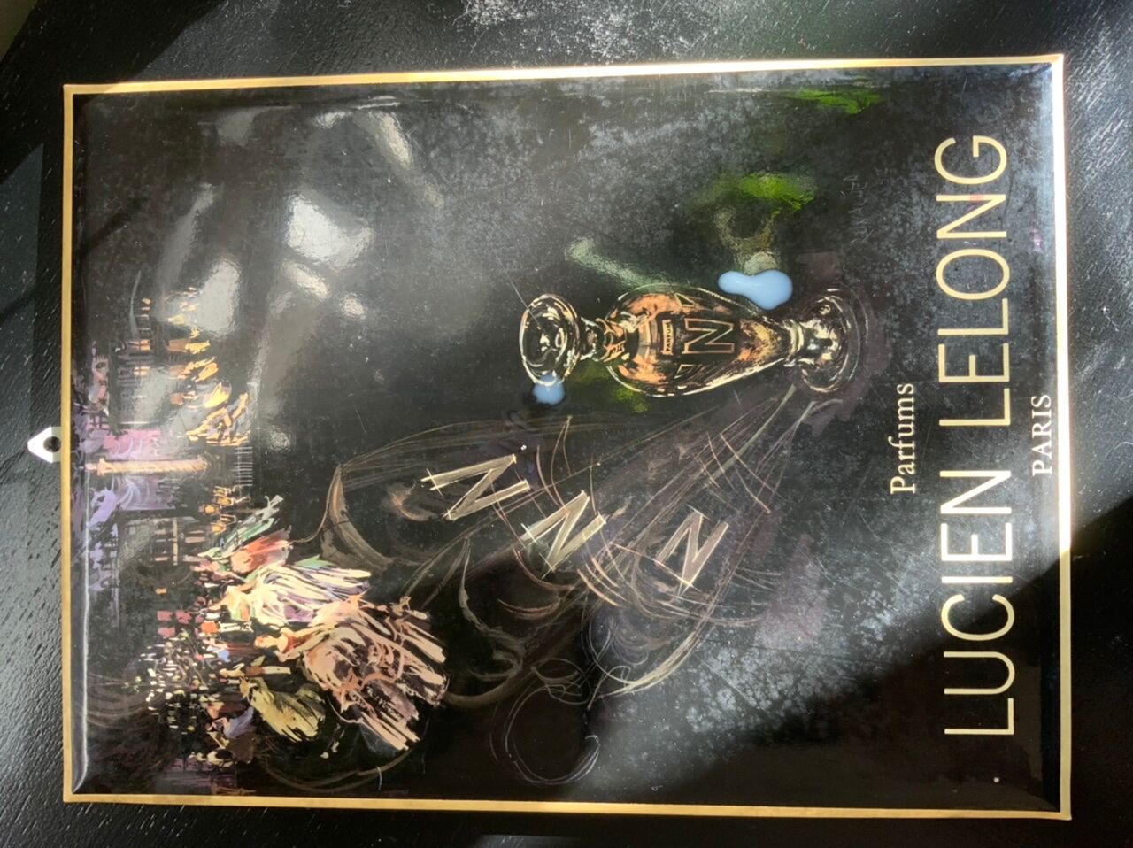 Original advertisement Lucien lelong plasticized iron plate, perfume N