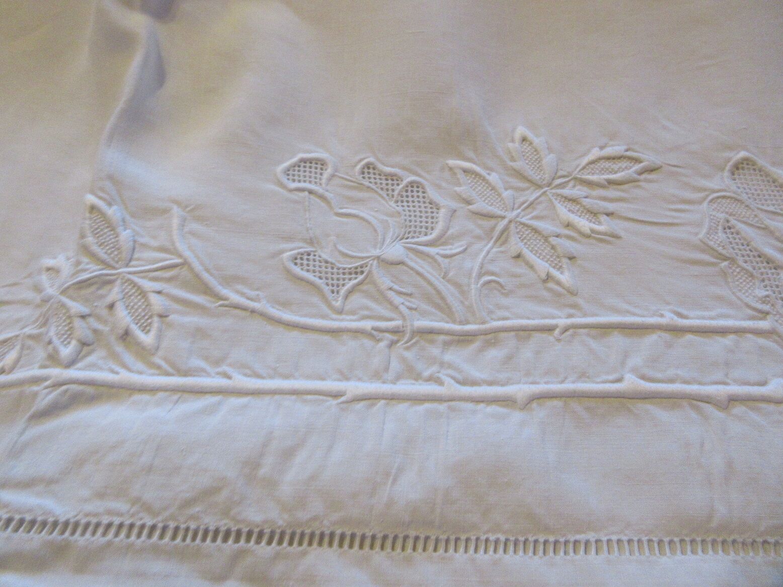 Old ap monogrammed white wire sheet