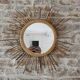 Vintage Rattan Sun Mirror 55cm 1960s