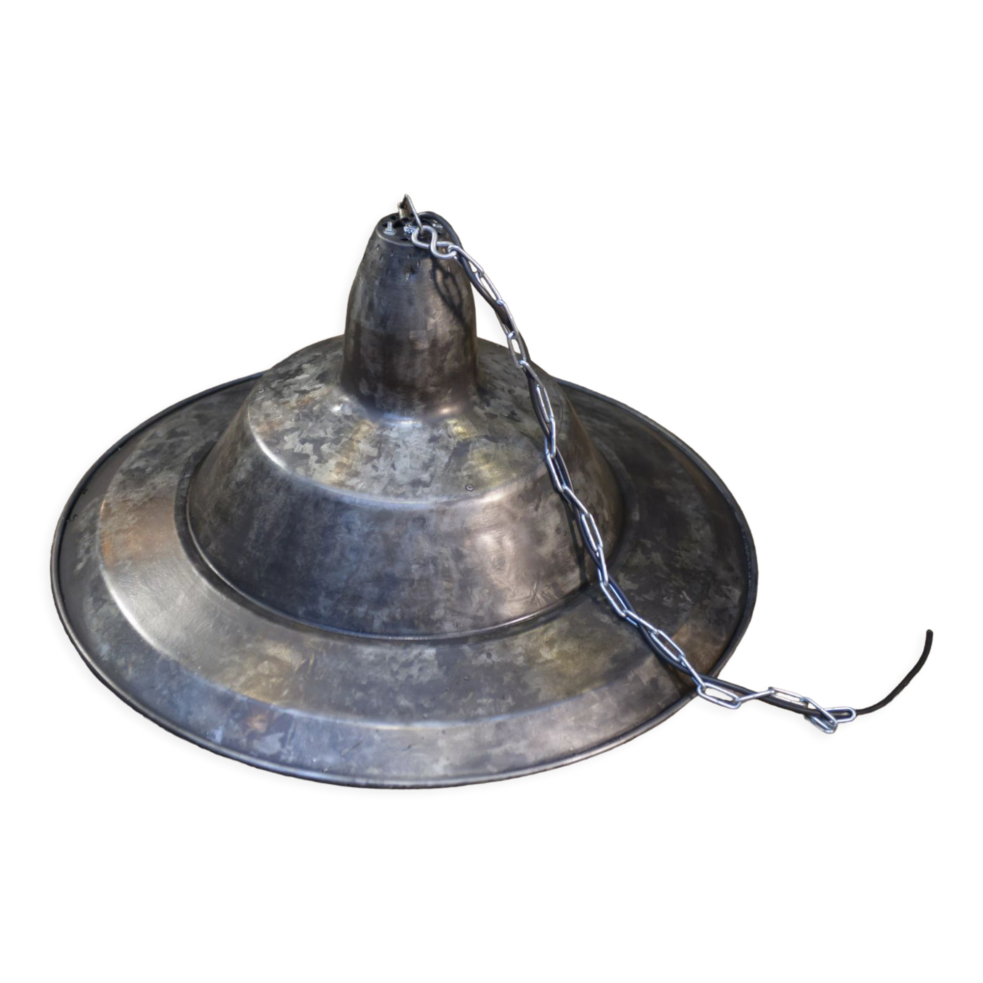 Pendant lamps in galvanized metal 1960