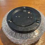 Vintage pressed glass ceiling light from the 1970s