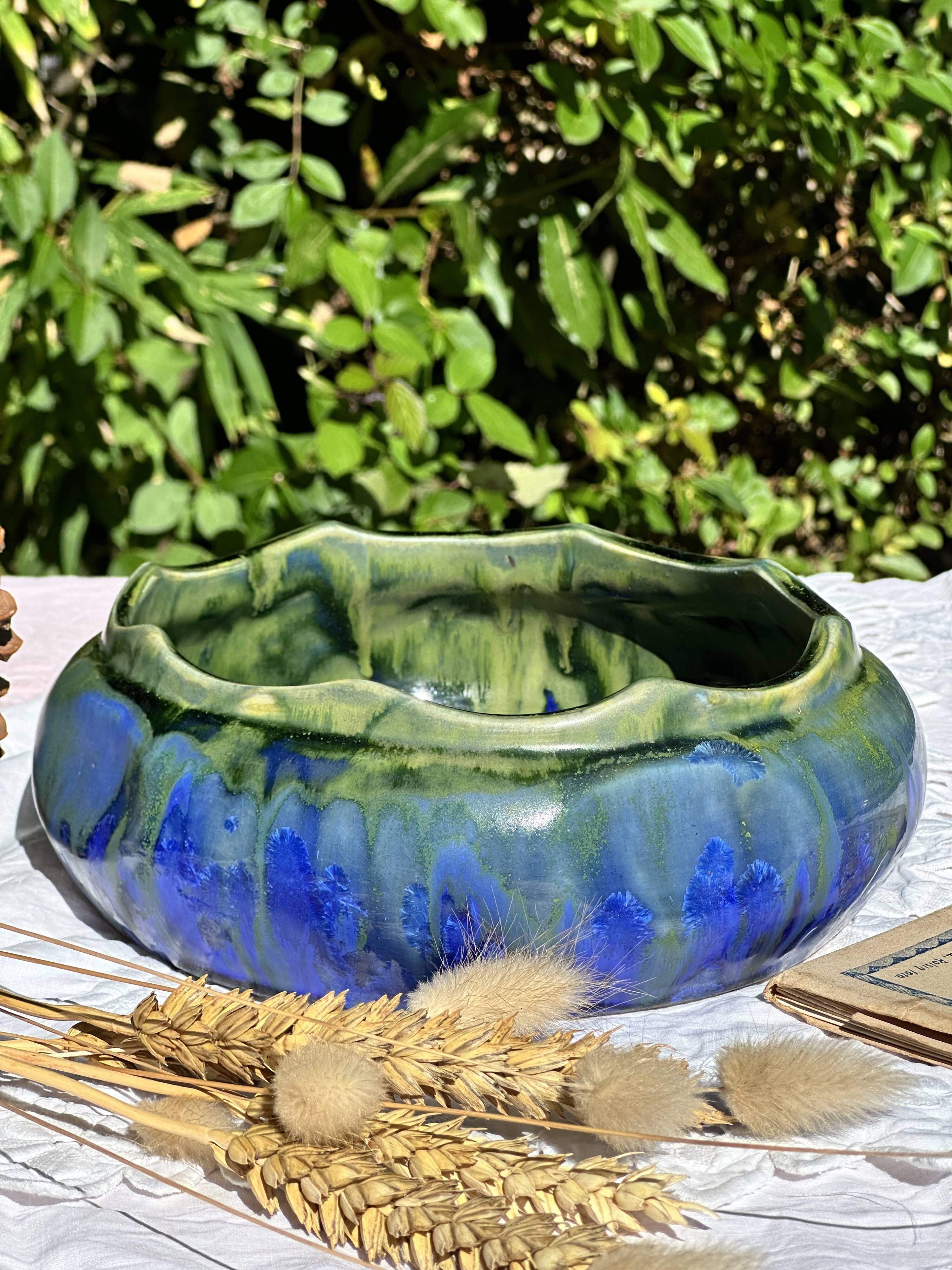 Gilbert metenier signed ceramic bowl // french art deco