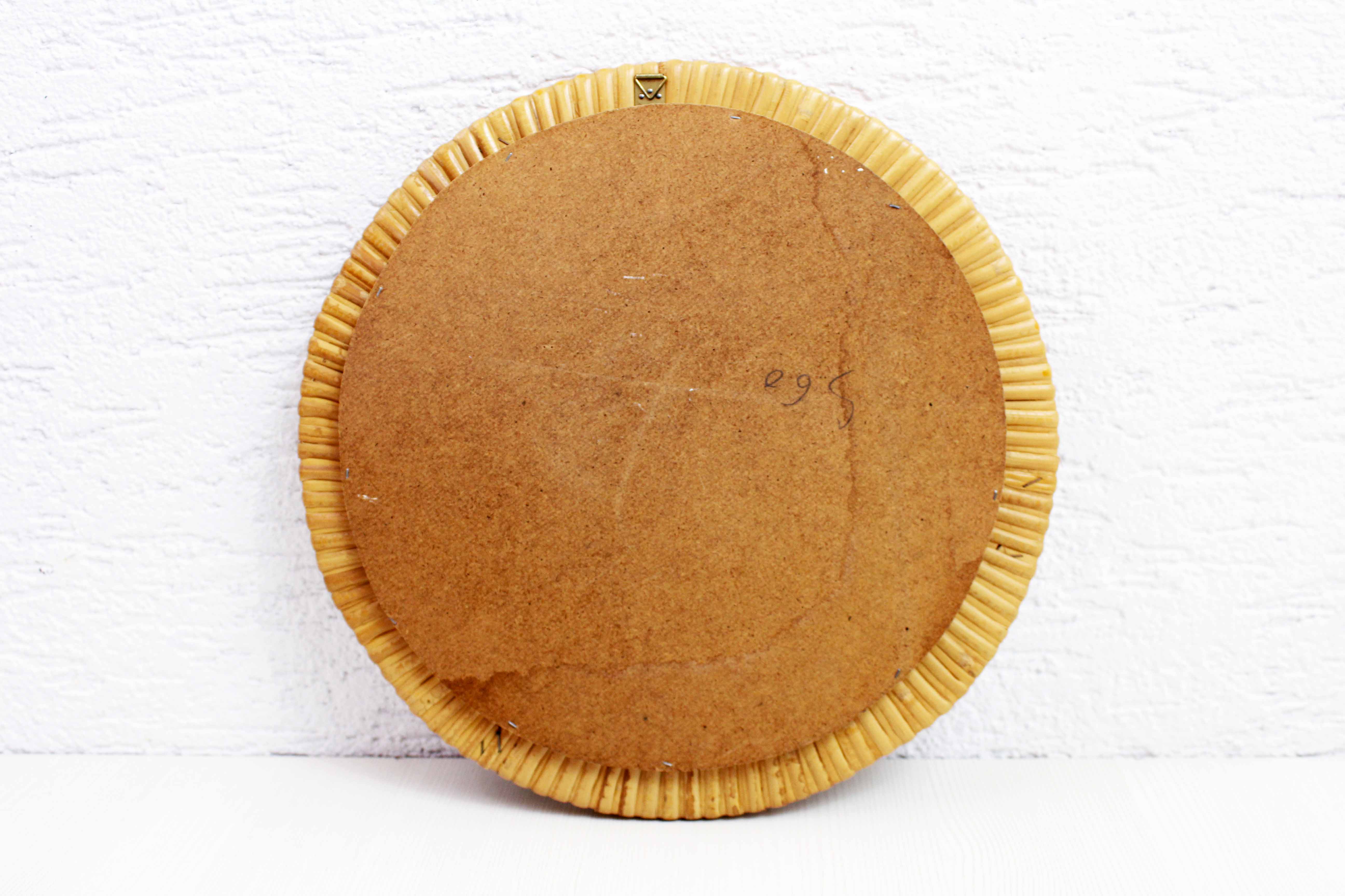 Vintage wicker mirror