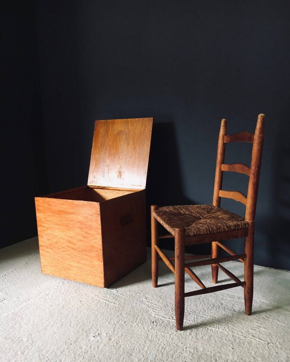 Handcrafted Cubical Side Table, Belgium, 1950s