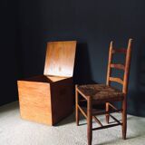 Handcrafted Cubical Side Table, Belgium, 1950s