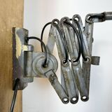 Grey Industrial Scissor Wall Lamp from Elektroinstala, 1960s