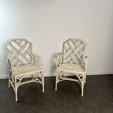 Pair of Angraves armchairs model Invincible in Chinese Chippendale style.