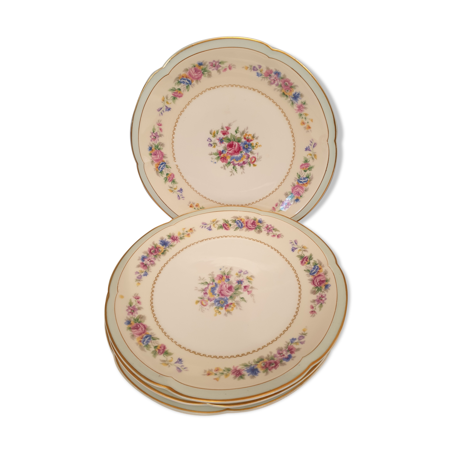 Suite of 4 flat plates Limoges