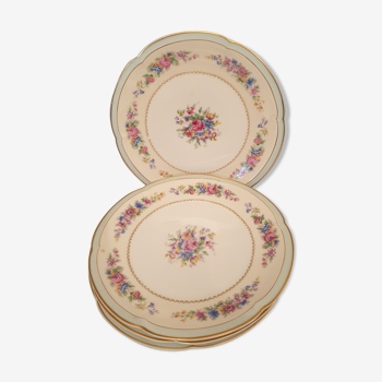 Suite of 4 flat plates Limoges