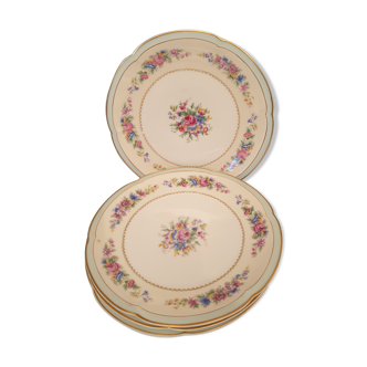 Suite of 4 flat plates Limoges