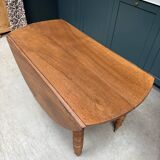 Extendable round table with turned legs (renovated)